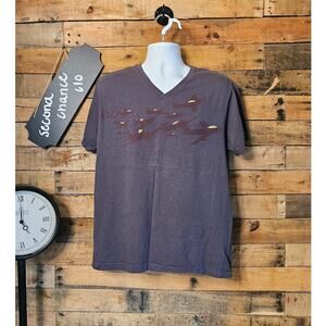 SALE-Red Camel men's short sleeve shirt with fighter planes size xl